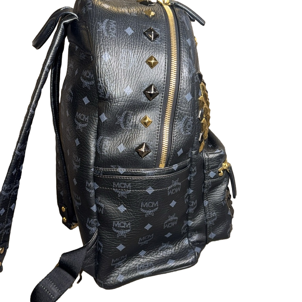 MCM Black Studded Backpack - Picture 3 of 9